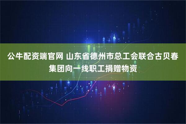 公牛配资端官网 山东省德州市总工会联合古贝春集团向一线职工捐赠物资